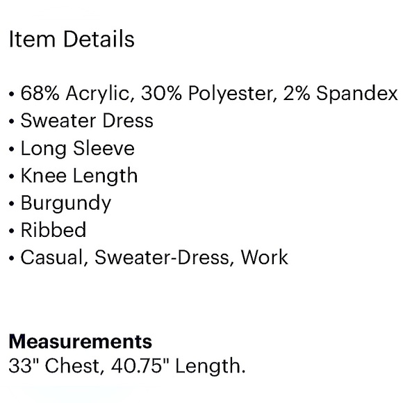 Express Sweater Dress | Long Sleeve | Casual | Ribbed Size Large - Picture 4 of 5